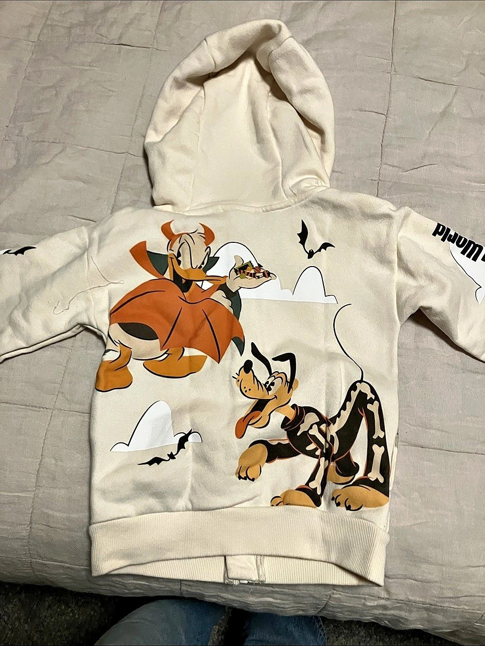 Never worn! Disney Mickey Mouse and Friends Halloween Zip-Up Hoodie for Kids - Picture 3 of 3